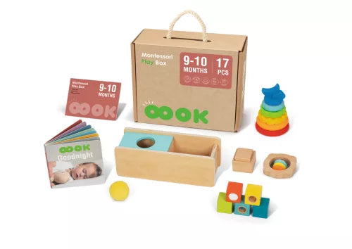 Montessori fejlesztő doboz 9-10 hónapos korosztály részére