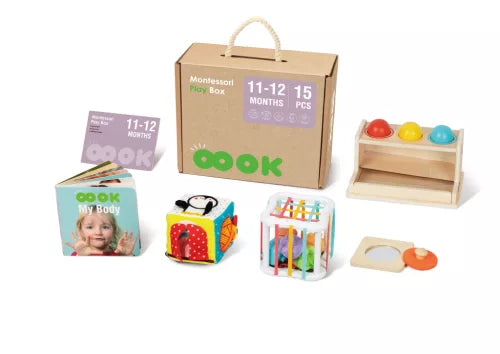 Montessori fejlesztő doboz 11-12 hónapos korosztály részére